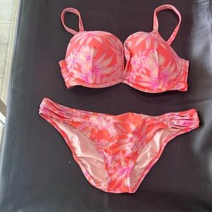 Shade & Shore Pink Floral Bikini Set